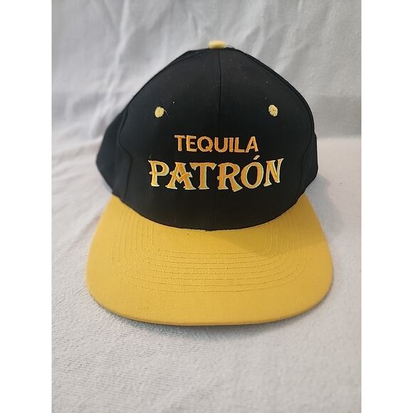 Snap-Back Other - KC Patron Tequila 100% Agave Black Yellow Snapback Baseball Hat Cap One Size
